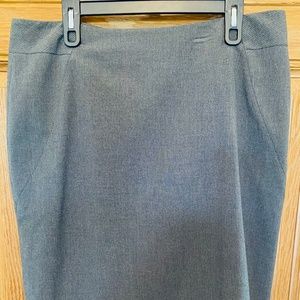 Rafaella Gray Skirt with Pleated Hem